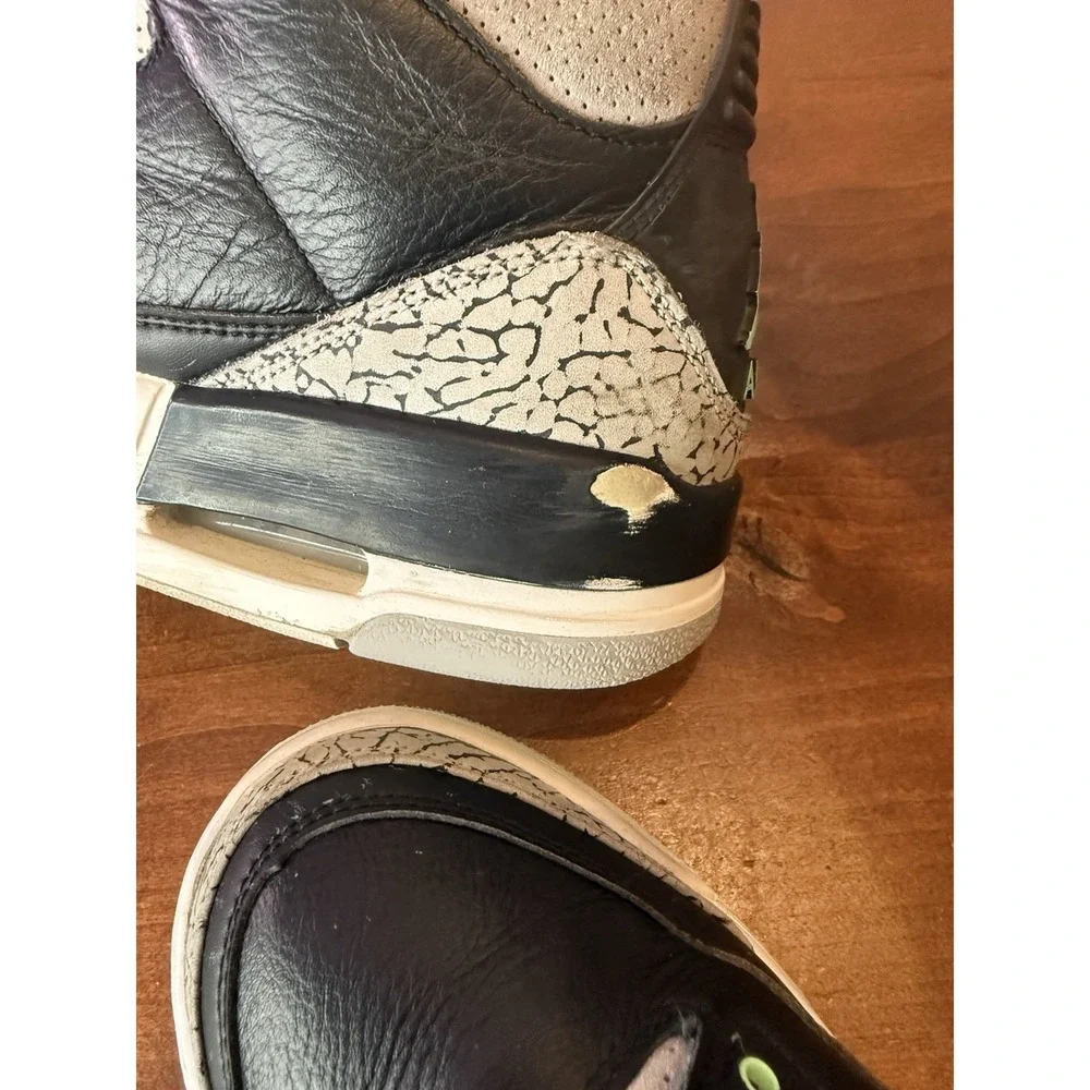 Jordan 3 Retro Green Glow Black/Wolf Grey/White CT8532-031 2024 size 9.5